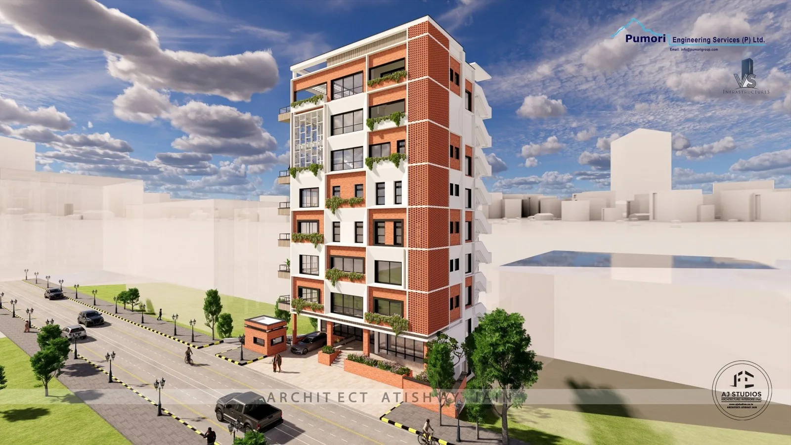 Rendering of the Tahanchal mixed use complex